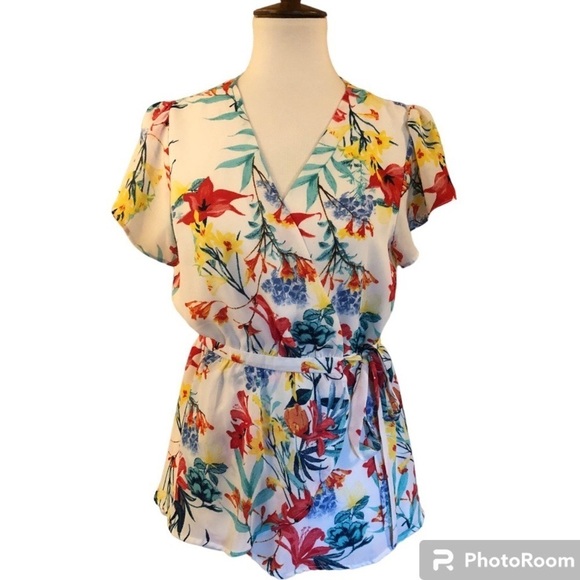 Wrap-around Floral Blouse by June & Hudson - Picture 3 of 9